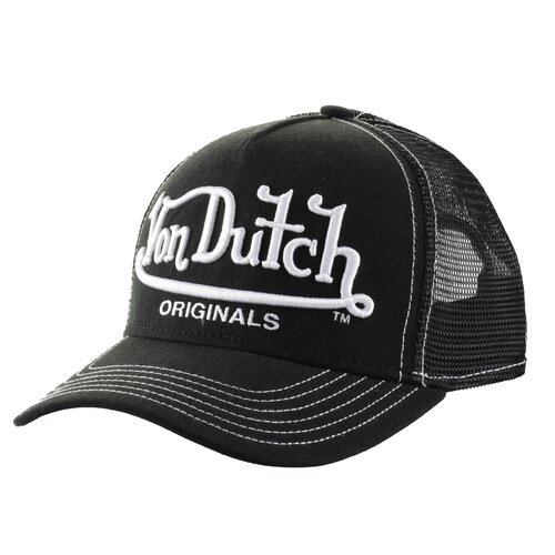 Von Dutch Originals Trucker Cap RIVERSIDE Cotton Twill Black/White