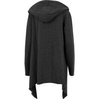 Urban Classics Long Hooded Open Edge Cardigan charcoal L
