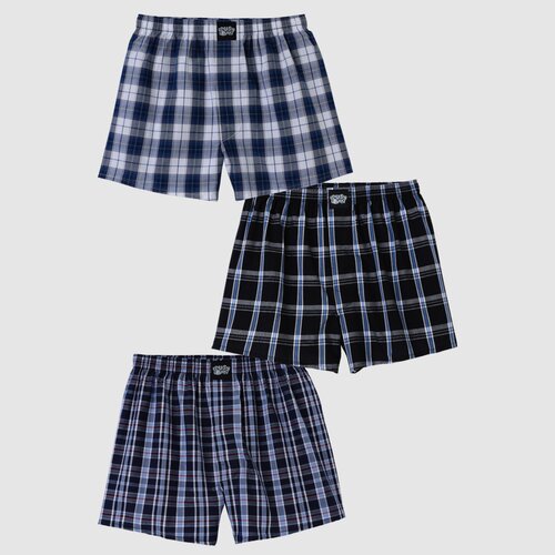 Lousy Livin 3-Pack Boxershorts Lousy Check Deep Check S