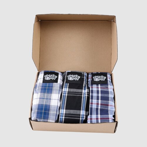 Lousy Livin 3-Pack Boxershorts Lousy Check Deep Check S