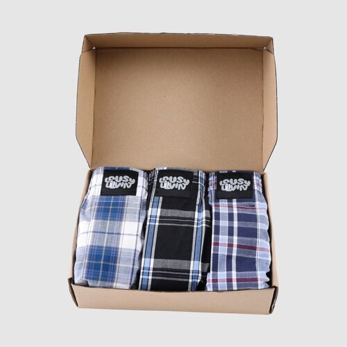 Lousy Livin 3-Pack Boxershorts Lousy Check   Deep Check XL