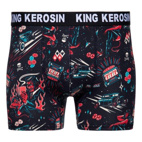 King Kerosin Herren Boxershorts Rockabilly Devil  Black M