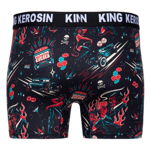 King Kerosin Herren Boxershorts Rockabilly Devil  Black M