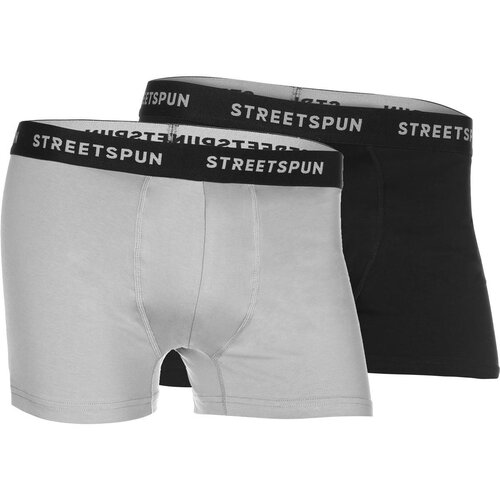 2er Pack Streetspun Boxershorts black/grey