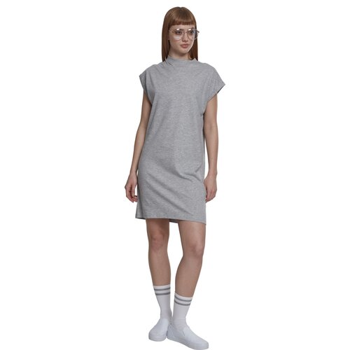 Urban Classics Ladies Turtle Extended Shoulder Dress grey XS