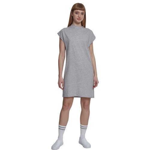 Urban Classics Ladies Turtle Extended Shoulder Dress grey XS