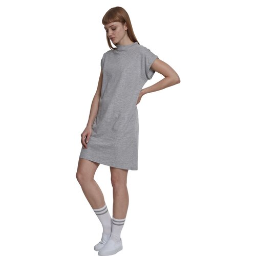 Urban Classics Ladies Turtle Extended Shoulder Dress grey XS