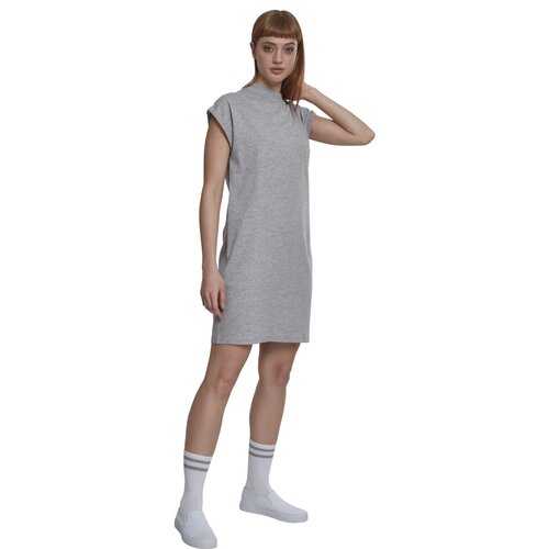 Urban Classics Ladies Turtle Extended Shoulder Dress grey XS