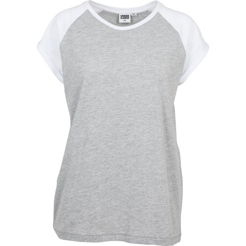 Urban Classics Ladies Contrast Raglan Tee grey/white L