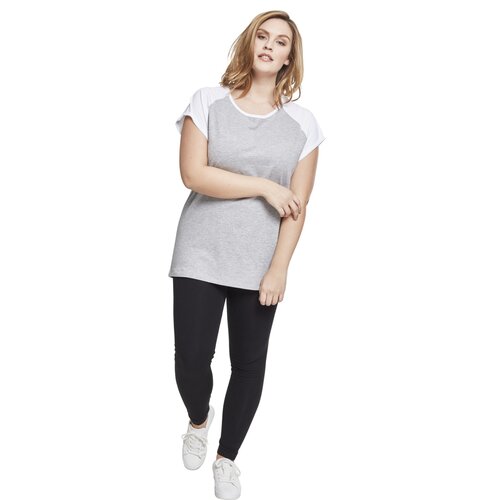 Urban Classics Ladies Contrast Raglan Tee grey/white L