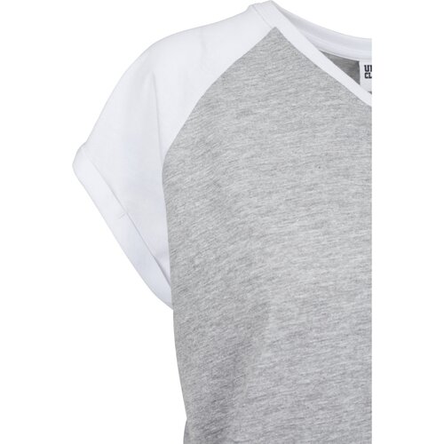 Urban Classics Ladies Contrast Raglan Tee grey/white L