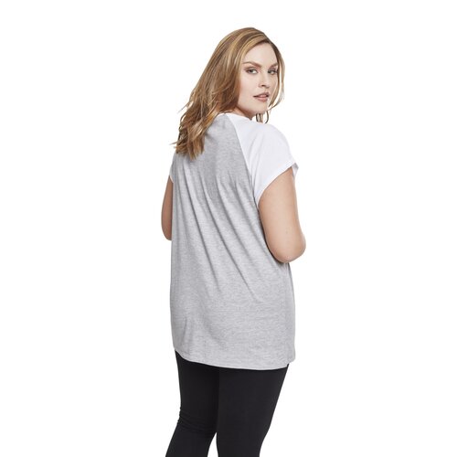 Urban Classics Ladies Contrast Raglan Tee grey/white L