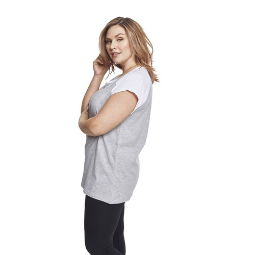 Urban Classics Ladies Contrast Raglan Tee grey/white L