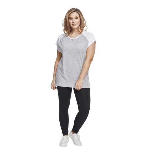 Urban Classics Ladies Contrast Raglan Tee grey/white L