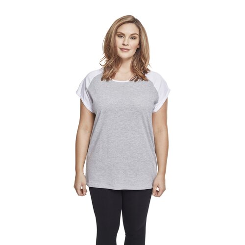 Urban Classics Ladies Contrast Raglan Tee grey/white L