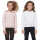 Build your Brand Kids Girls Cropped Sweat Hoody 2 Pack