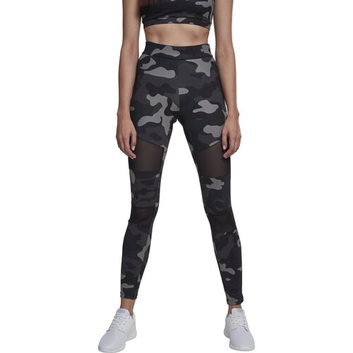 Urban Classics Ladies Camo Tech Mesh Leggings darkcamo/blk M