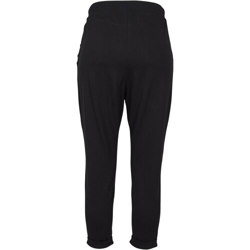 Urban Classics Ladies Open Edge Terry Turn Up Pants black 3XL