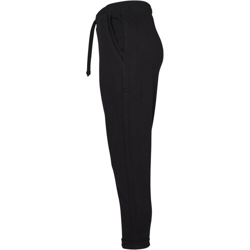 Urban Classics Ladies Open Edge Terry Turn Up Pants black 3XL