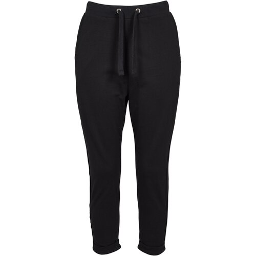 Urban Classics Ladies Open Edge Terry Turn Up Pants black XS