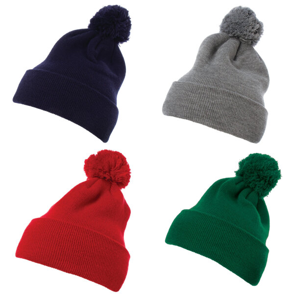 Yupoong Cuffed Pom Pom Knit Beanie