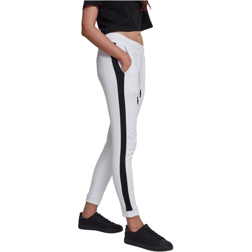 Urban Classics Ladies Interlock Jogpants white/black XL