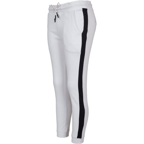 Urban Classics Ladies Interlock Jogpants white/black XL