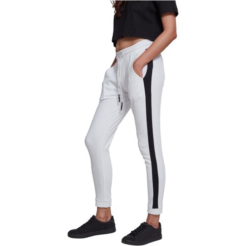 Urban Classics Ladies Interlock Jogpants white/black XL