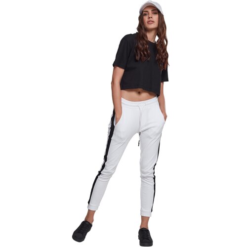 Urban Classics Ladies Interlock Jogpants white/black XL