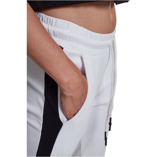 Urban Classics Ladies Interlock Jogpants white/black XL