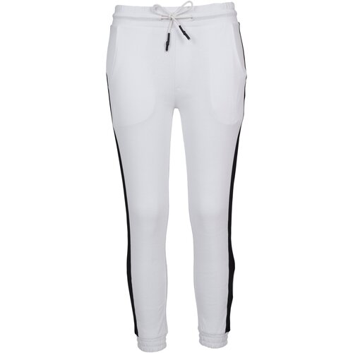 Urban Classics Ladies Interlock Jogpants white/black XL