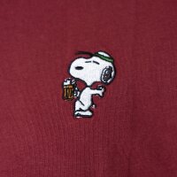 Bavarian Caps T-Shirt "Peanuts: Prost, Snoopy" - dunkelrot