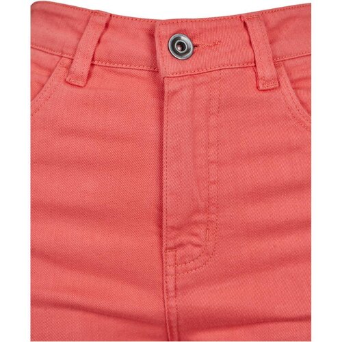 Urban Classics Ladies Highwaist Stretch Twill Shorts coral 27