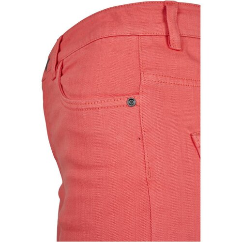 Urban Classics Ladies Highwaist Stretch Twill Shorts coral 27