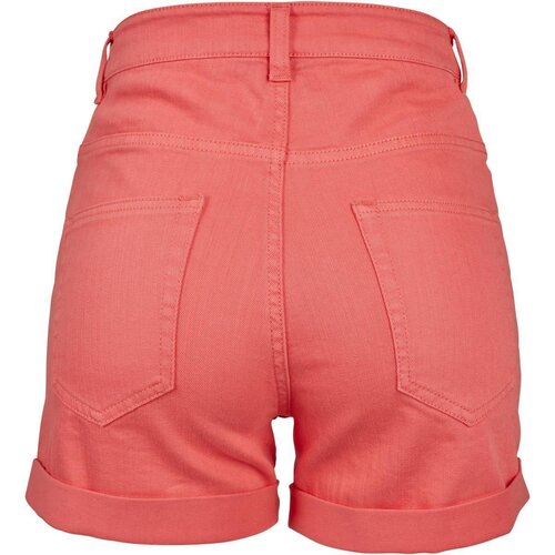 Urban Classics Ladies Highwaist Stretch Twill Shorts coral 27