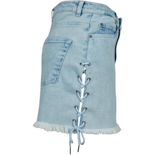 Urban Classics Ladies Denim Lace Up Skirt blue bleached 27