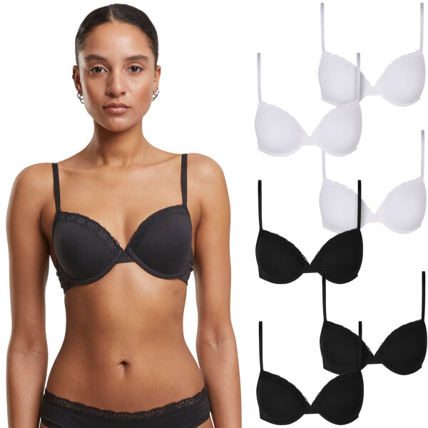 Urban Classics Ladies Basic Cotton Bra Lace 2-Pack