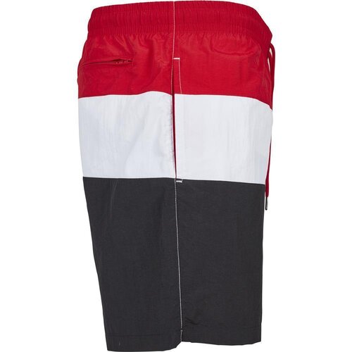 Urban Classics Color Block Swimshorts blk/firered/wht S