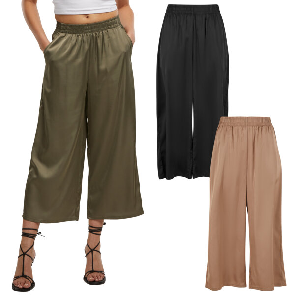 Urban Classics Ladies Satin Wide Leg Culotte