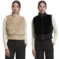 Urban Classics Ladies Cropped Faux Fur Vest