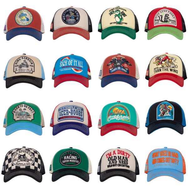 King Kerosin Herren Trucker Mesh Caps 2025 Spring/Summer