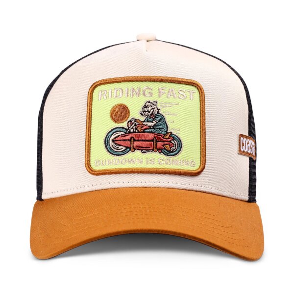 Coastal  HFT Trucker Cap Riding Fast "sand"