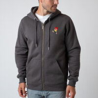 Bavarian Caps Zipper "Grantig by nature" - dunkelgrau