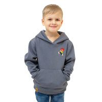 Bavarian Caps Hoodie "Grantig by nature v2" - graublau (Kinder)