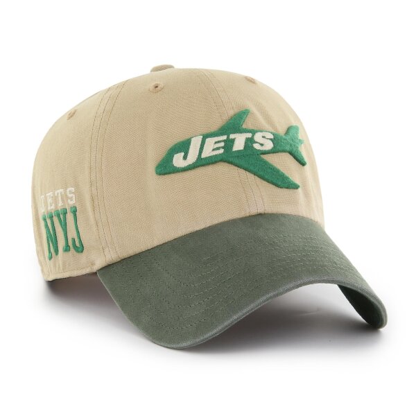47 Brand NFL Cap New York Jets Historic Ashfield 47 CLEAN UP Khaki