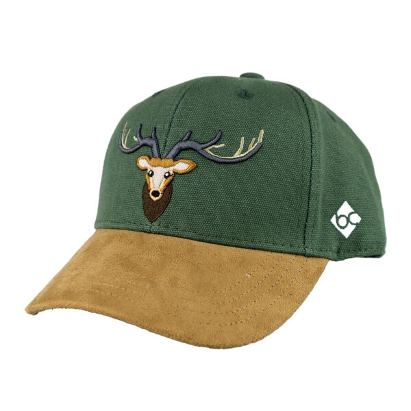 Bavarian Caps "Waldhirsch" - dunkelgrün (Kinder Curved Kappe)