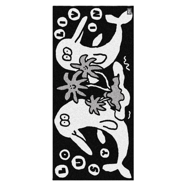 Lousy Livin Towel Dolphins black/white