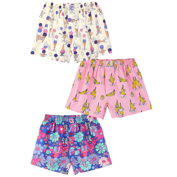 Lousy Livin 3Pack Boxershorts Blossom (Banana, Icecream, Flowers)