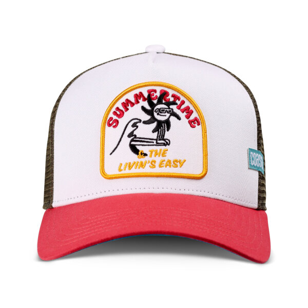 Coastal HFT Summertime Trucker Cap White/Red