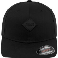 Urban Classics Leatherpatch Flexfit Cap blk/blk S/M